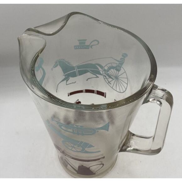 Vintage Anchor Hocking Colonial Heritage Design Ice Lip Glass Pitcher - Picture 5 of 6
